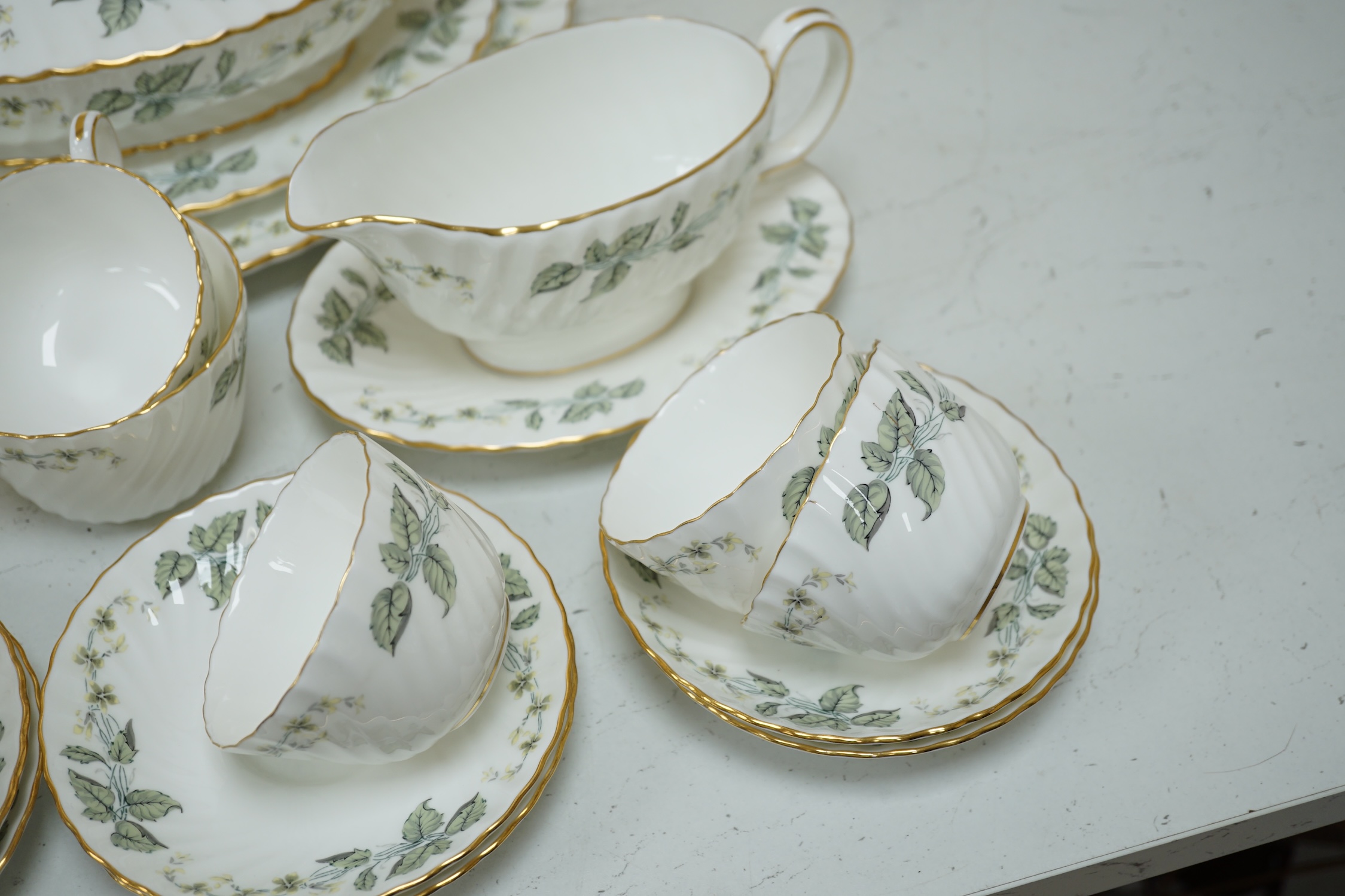 A Minton 'Greenwich pattern' bone china dinner and part tea service